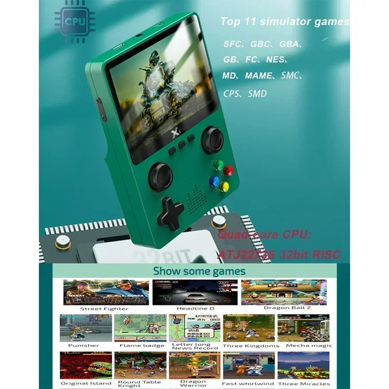 30000+Game Retro Portable Console Arrival 128G Handheld Game Player 3.5" Screen 2000mAh Battery for SFC GBC GBA Mini Arcade