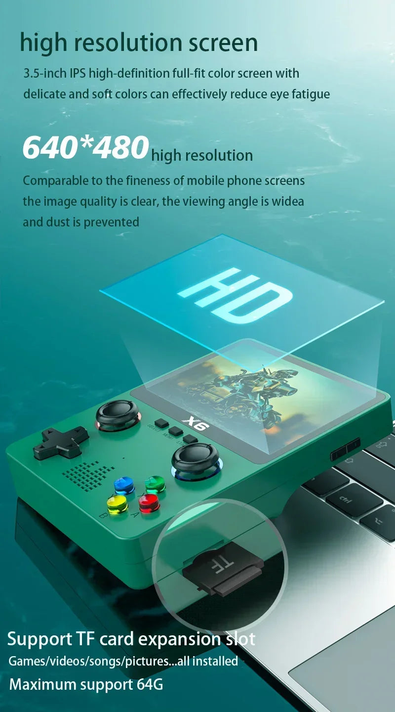 30000+Game Retro Portable Console Arrival 128G Handheld Game Player 3.5" Screen 2000mAh Battery for SFC GBC GBA Mini Arcade