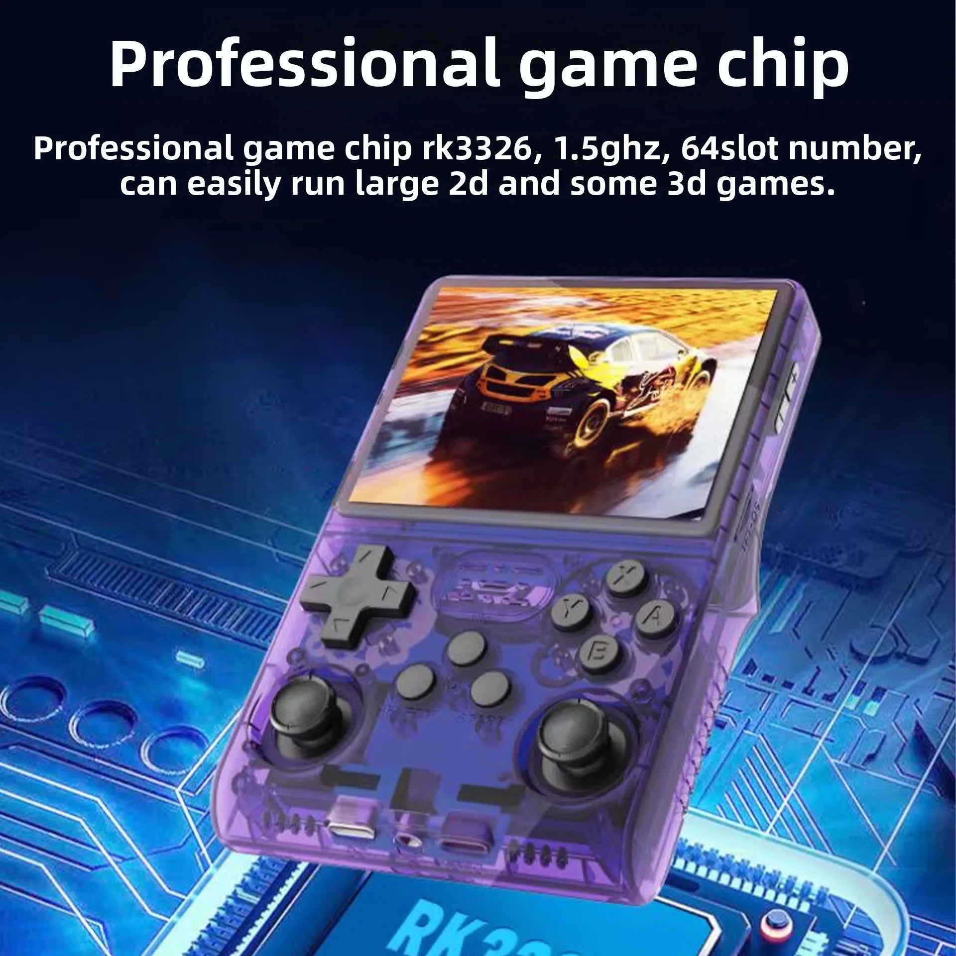 2025 New R40S PRO 256GB Handheld Game Console w/Joystick, 30000+ Retro Games, Linux OS, Transparent Shell, MP4 Player, Kids Gift