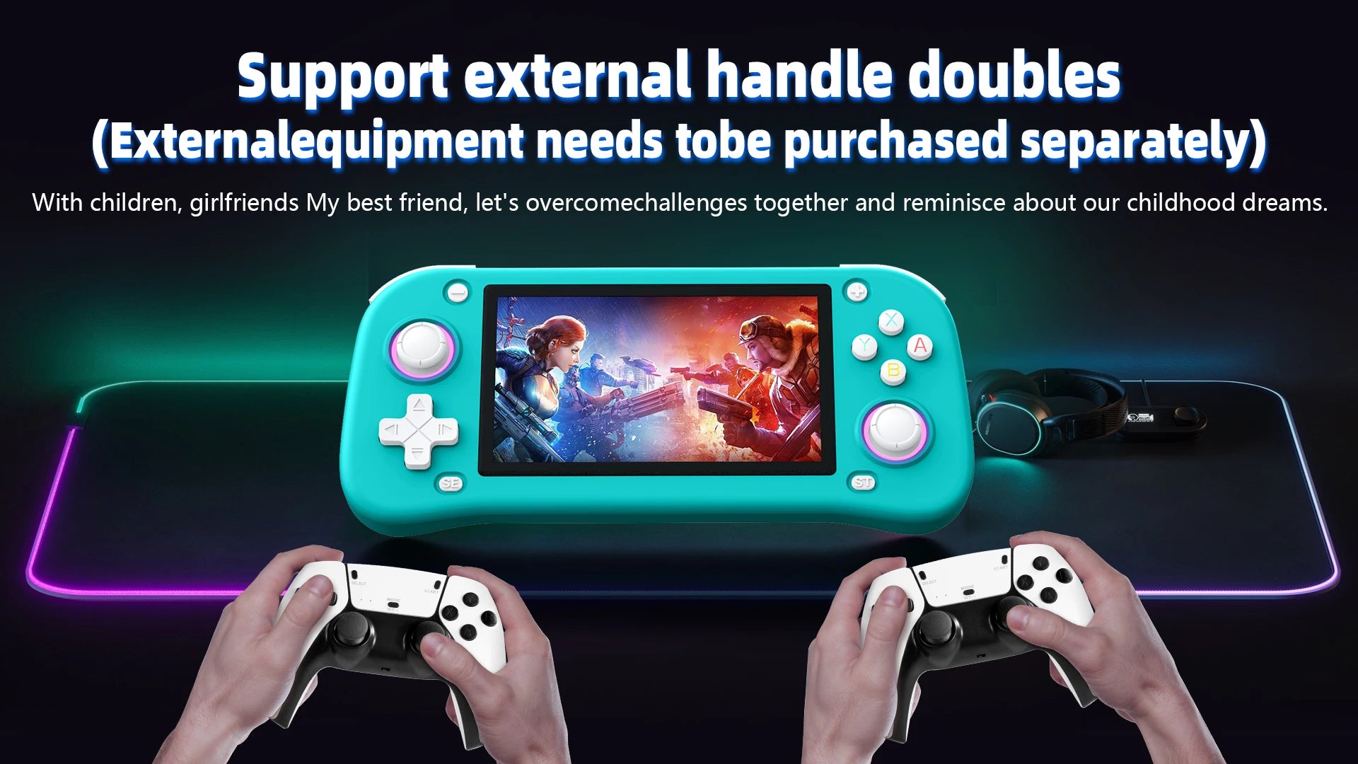AISLPC XF43 Retro Handheld Game Console 4.3 inch Linux System Gaming Players Portable Pocket Hand Game Video Devices Play Gift