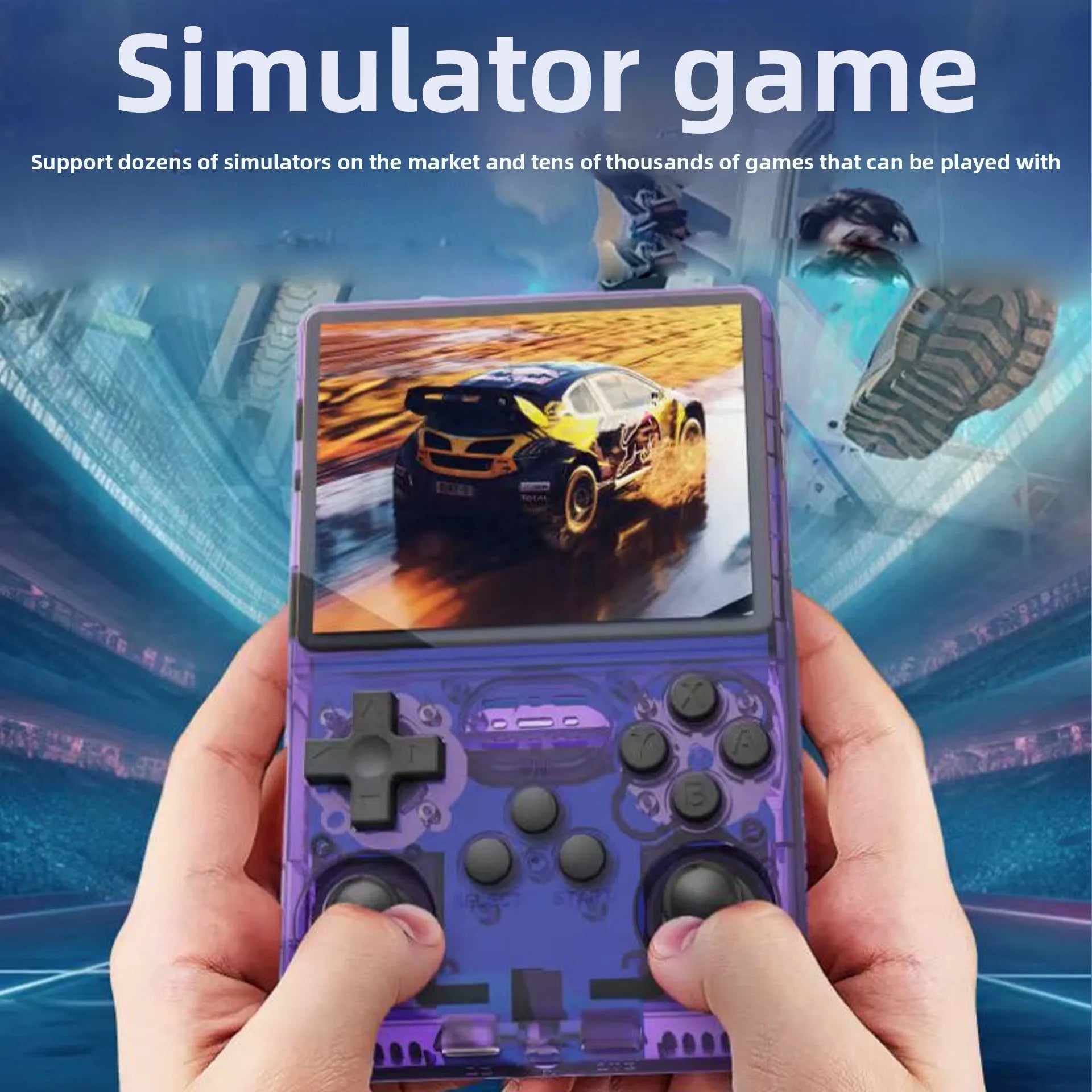 2025 New R40S PRO 256GB Handheld Game Console w/Joystick, 30000+ Retro Games, Linux OS, Transparent Shell, MP4 Player, Kids Gift