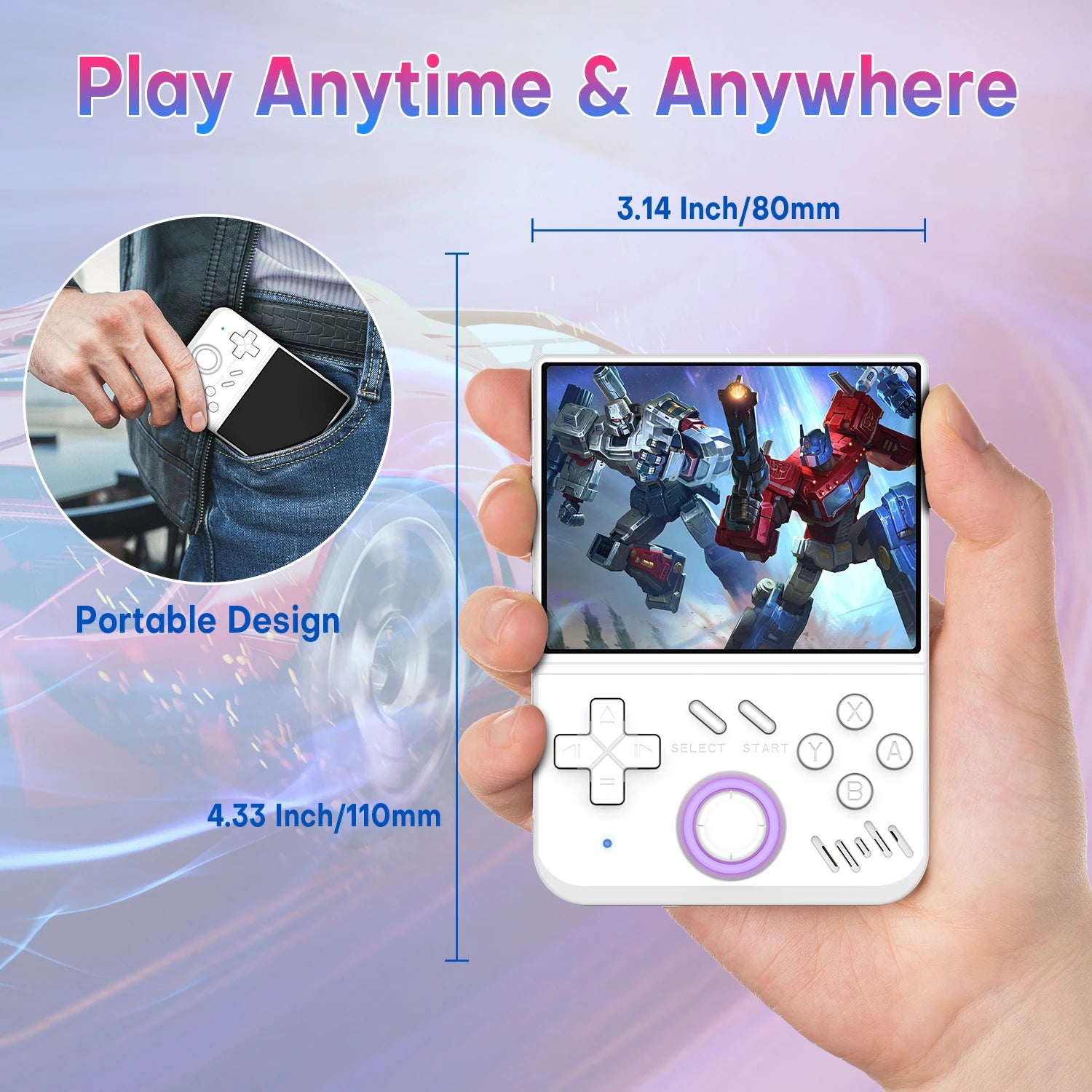 AISLPC Mini Portable MY MINI Retro Handheld Video Game Console 3.5-inch Linux System Handheld Video Player 128GB 15000 Games