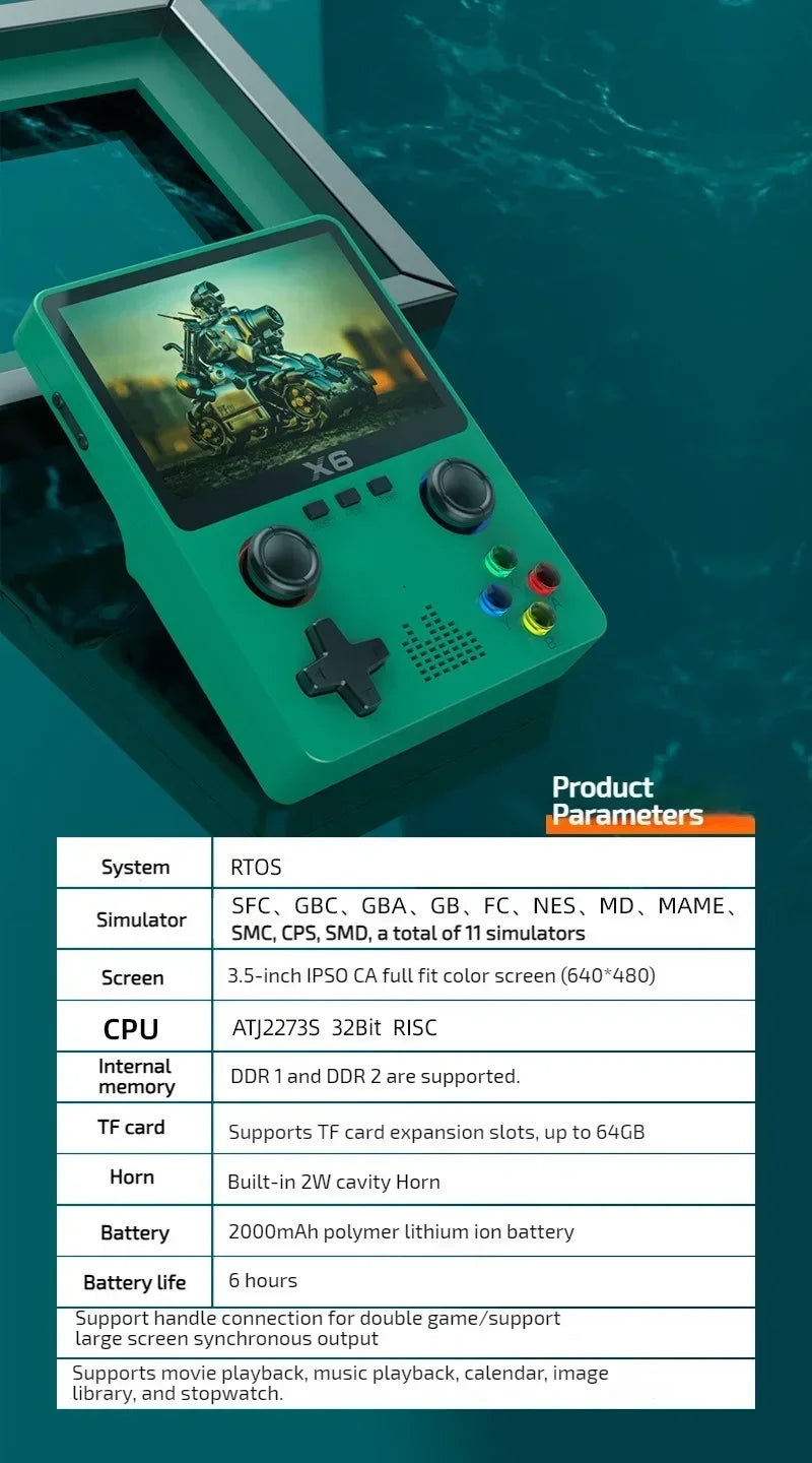 30000+Game Retro Portable Console Arrival 128G Handheld Game Player 3.5" Screen 2000mAh Battery for SFC GBC GBA Mini Arcade