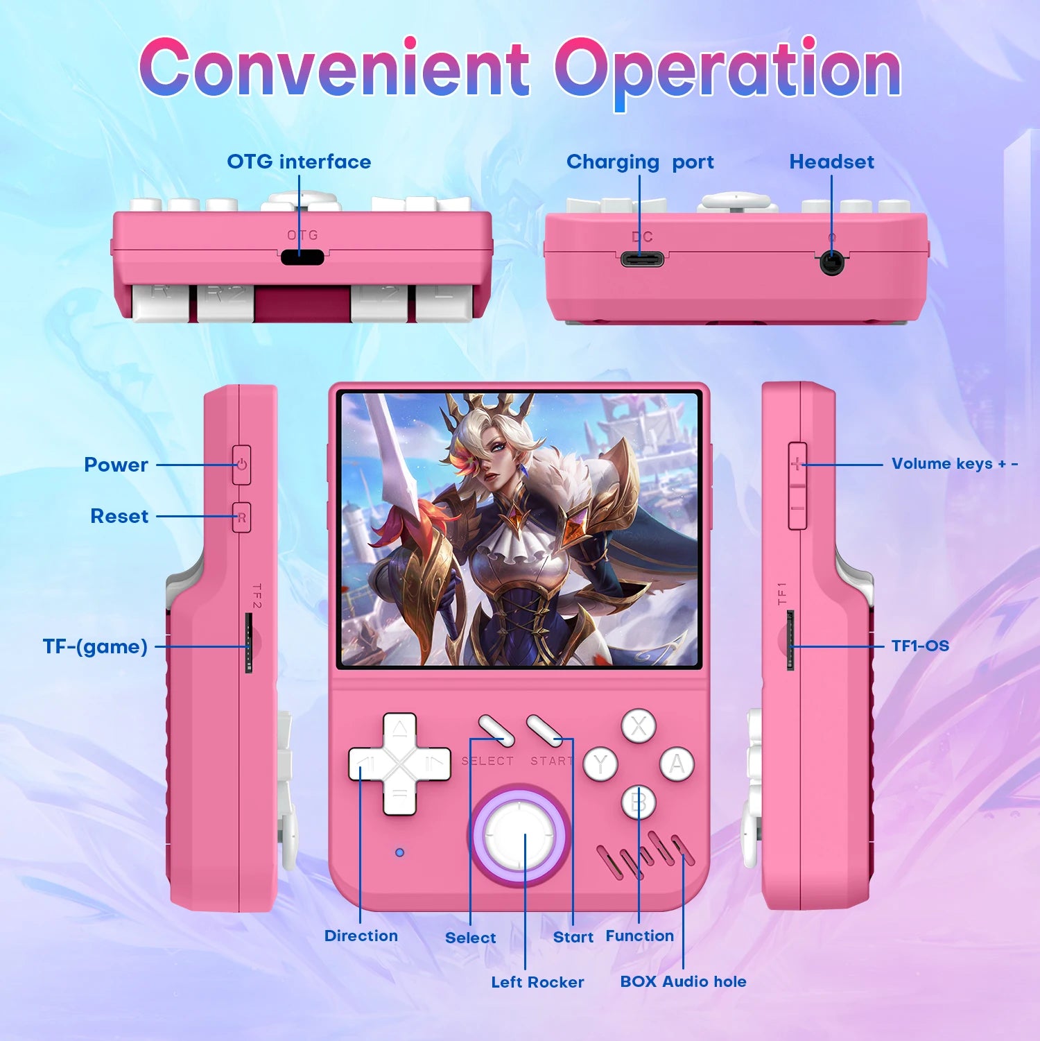 AISLPC Mini Portable MY MINI Retro Handheld Video Game Console 3.5-inch Linux System Handheld Video Player 128GB 15000 Games