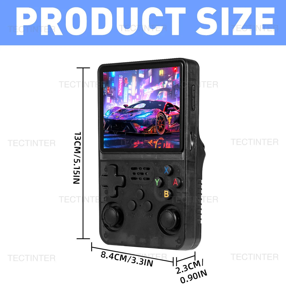 64G R36HD Handheld Retro Video Game Console For PS1/GBA/FC 20000+ Games Portable Linux System Gaming Players 3.5-inch IPS Screen
