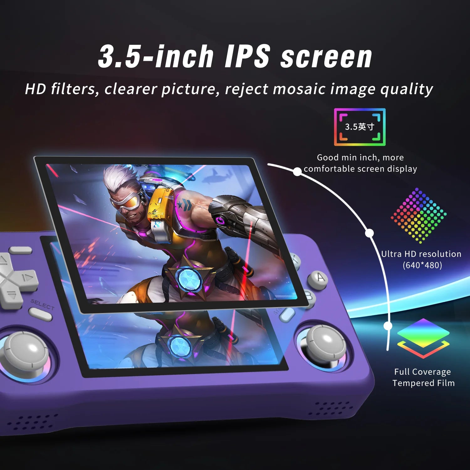 NEW XF35H Retro Handheld Video Game Console Linux System 3.5-inch IPS Screen Mini Portable Handheld Video Player 64GB 128G Games