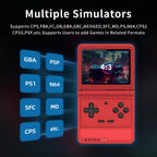 POWKIDDY V90S Retro Flip 3.5 Inch 4:3 640*480 HD IPS Screen Handheld Game Console A133Plus Vibration function Children's Gifts