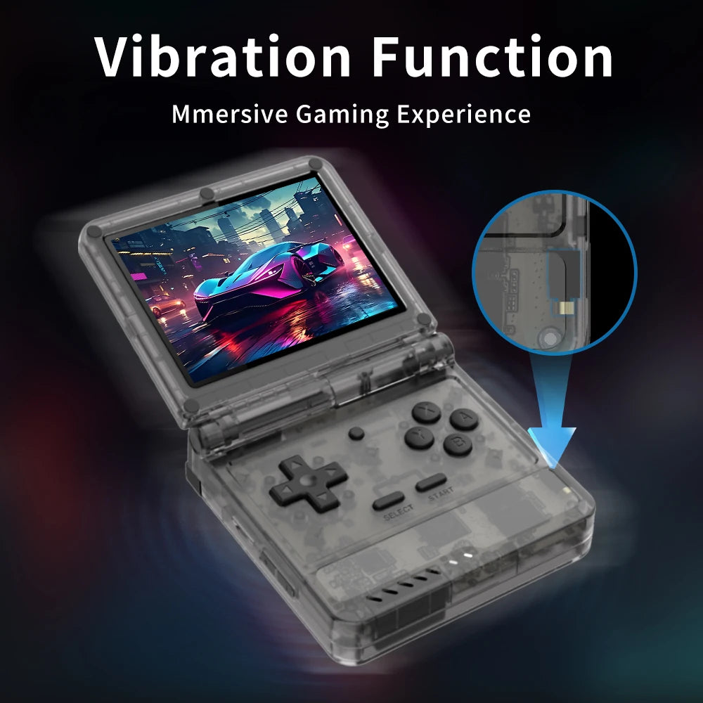 POWKIDDY V90S Retro Flip 3.5 Inch 4:3 640*480 HD IPS Screen Handheld Game Console A133Plus Vibration function Children's Gifts
