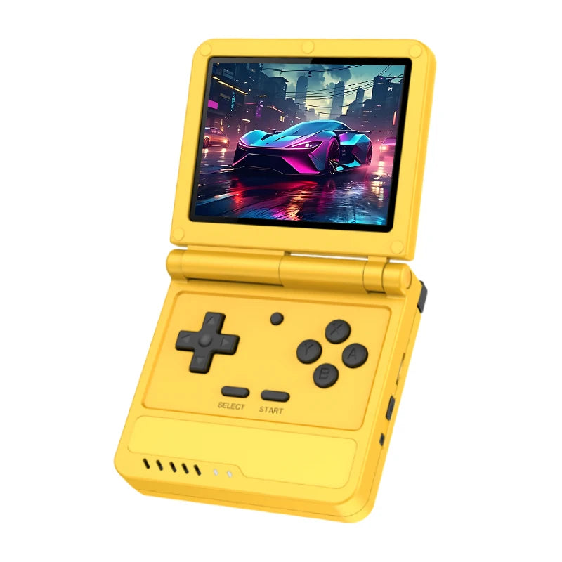 POWKIDDY V90S Retro Flip 3.5 Inch 4:3 640*480 HD IPS Screen Handheld Game Console A133Plus Vibration function Children's Gifts