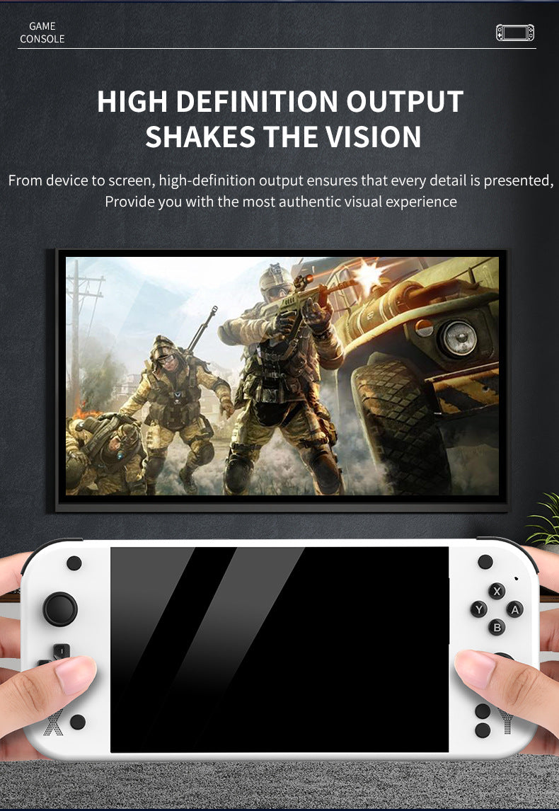 G90 Portable Handheld Game Console 7-inch IPS HD Screen Retro Gaming Arcade for PSP/PS1 64G TV Game Controller For Children Gift