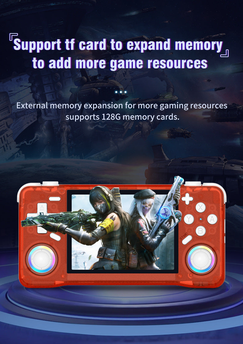 NEW XF35H Retro Handheld Video Game Console Linux System 3.5-inch IPS Screen Mini Portable Handheld Video Player 64GB 128G Games