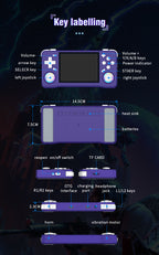 NEW XF35H Retro Handheld Video Game Console Linux System 3.5-inch IPS Screen Mini Portable Handheld Video Player 64GB 128G Games