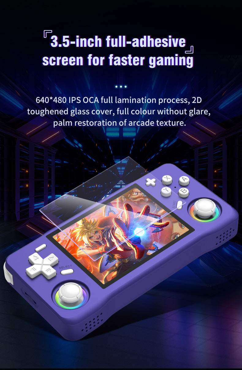NEW XF35H Retro Handheld Video Game Console Linux System 3.5-inch IPS Screen Mini Portable Handheld Video Player 64GB 128G Games