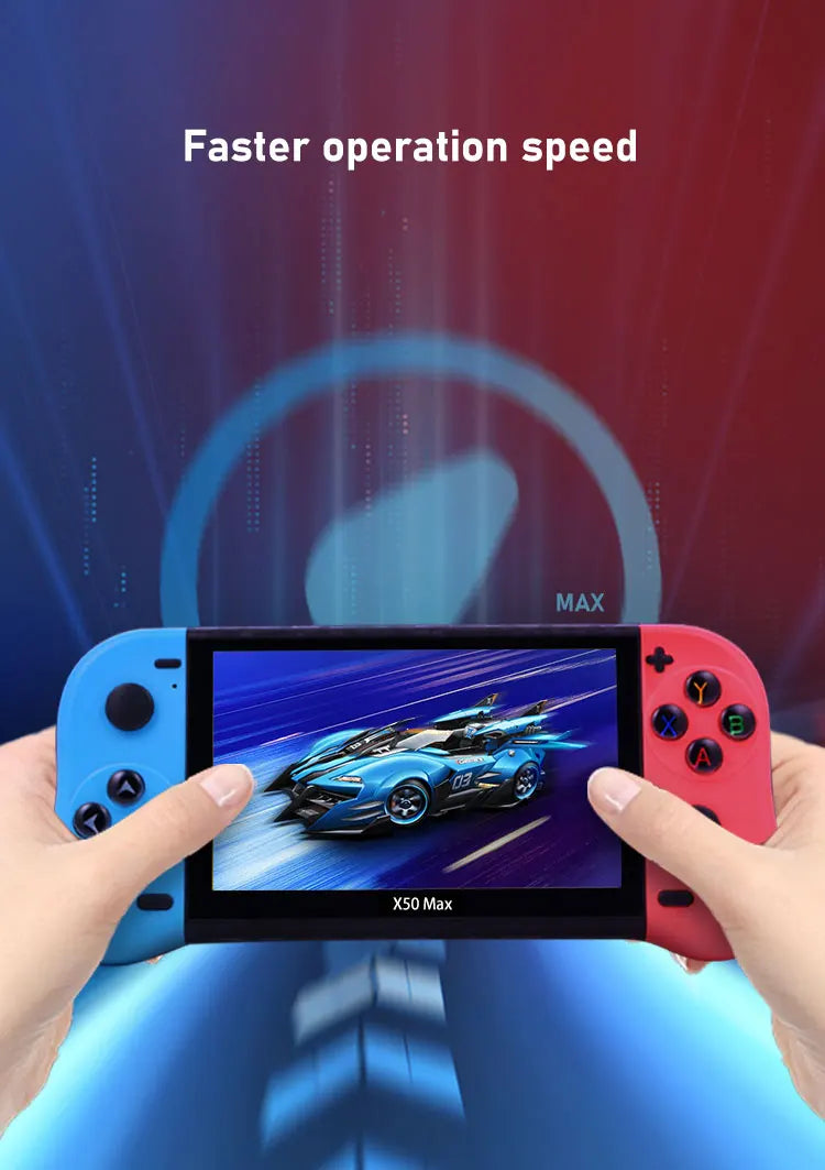 VILCORN X50 MAX Handheld Game Console for PS1 Retro Games Kids Video Game Player for GBA/SNES Portable Audio Gaming Console