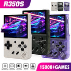 NEW 64G R350S Retro Handheld Video Game Console 3.5" IPS HD Screen Linux System 15000+ Portable Pocket Video Player R350S