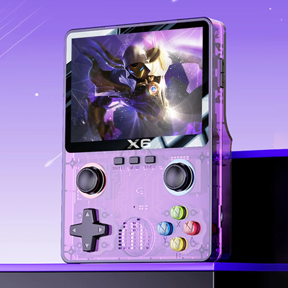 X6 Portable Video Game Console 2000mAh 3.5 Inch IPS Screen Video Gaming Console 3D Joystick Classic Video Player for Adults Kids