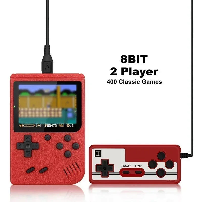 Retro Mini Handheld Video Game Console 8-Bit 3 Inch Color LCD Kids Game Player with Built-in 400 Games Portable Entertainment