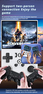 Open Source R36PRO Handheld Game Console Linux System 3.5inch HD Screen 4000mAh Play 6h 1GB+8GB RAM, Support TFcard 64GB 128GB