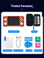 Newest Retro XF35H Handheld Video Game Console Portable 3.5 Inch IPS Screen  Preloaded Games Linux System Pocket Player 128GB