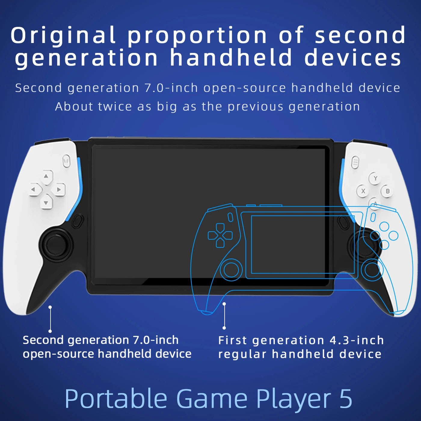 New PSP 7 Inch Portable Retro Game Game Machine HC8000 Retro Handheld Game Machine 64G PSP Gift