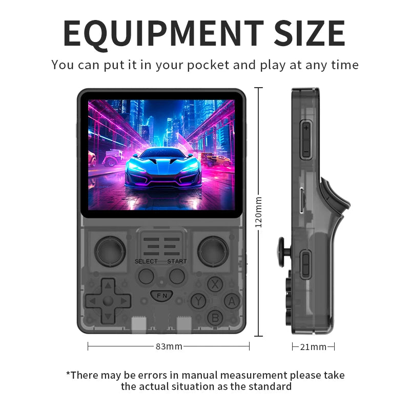 NEW POWKIDDY RGB20S Transparent Handheld Game Console 3.5 Inch 640*480 IPS Screen ArkOS Opendinglinux Gaming Children's Gifts
