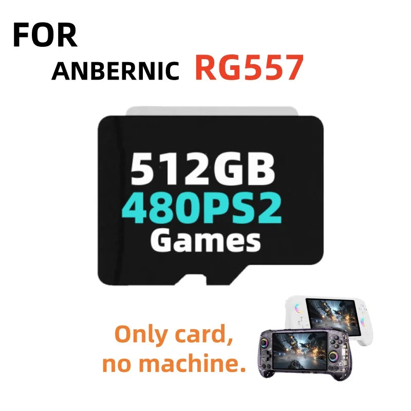 For RG557 Portable Handheld Game Console Memory Card TF Card SD Card Game Card  Video Player Retro Game Android  512G PSP PS2