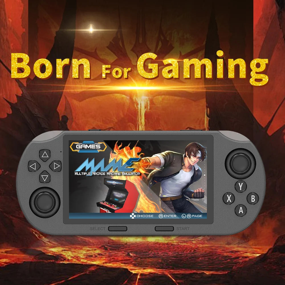 SF3000 Portable Handheld Game Player 4.5 Inch IPS Screen Retro Video Game Console Built-in 20000+ Games for PS1/GBA/SFC/MAME