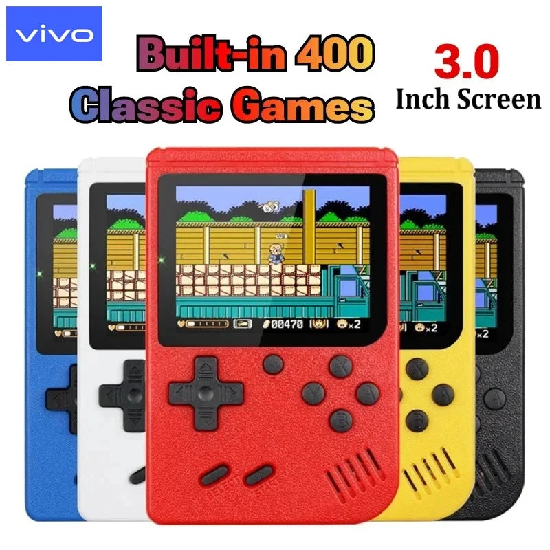 VIVO Portable Retro Mini Game Console 8-Bit Handheld Game Player Built-in 500 Games AV Out Game Console Valentine's Day Gift