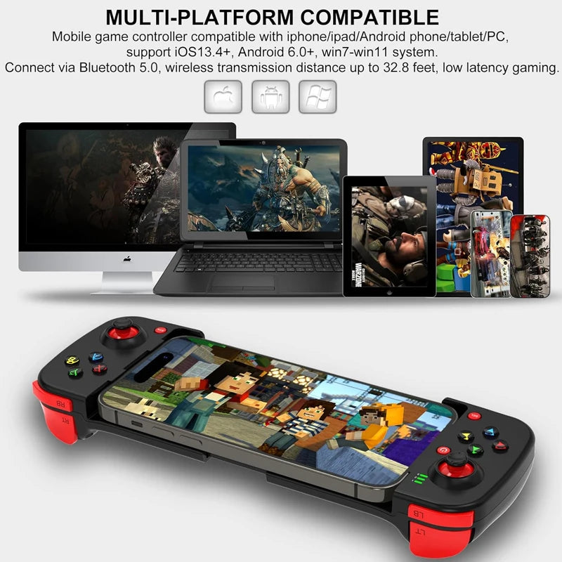 Mobile Controller For IPhone/Android, Ergonomically Designed Mobile Game Controller - Wireless Gamepad For Cloud Gaming And PS