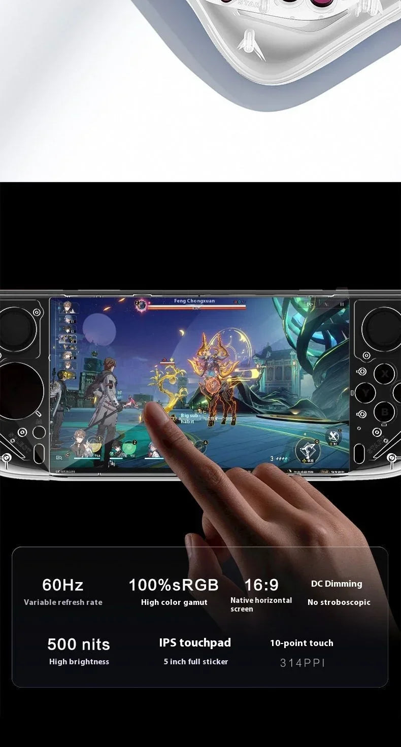 E6 MAX Game Console 5Inch 1280*720 DPI IPS Touch Screen 5000mAh Hall Joystick Handheld Game Consoles Support Projection Custom