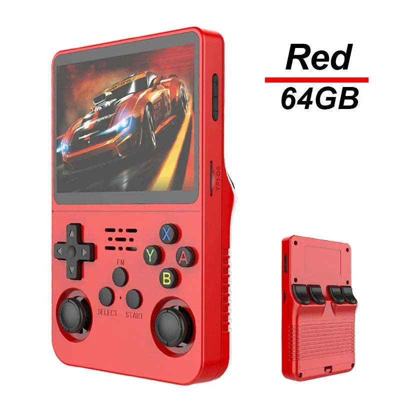 R36S Game Console Linux System 128G Portable Video Consoles 3.5 Inch IPS Screen with Retro Games Pocket Handheld Game Players