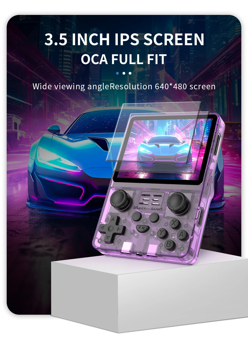 NEW POWKIDDY RGB20S Transparent Handheld Game Console 3.5 Inch 640*480 IPS Screen ArkOS Opendinglinux Gaming Children's Gifts