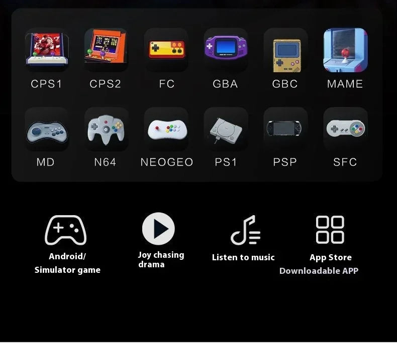 E6 MAX Game Console 5Inch 1280*720 DPI IPS Touch Screen 5000mAh Hall Joystick Handheld Game Consoles Support Projection Custom