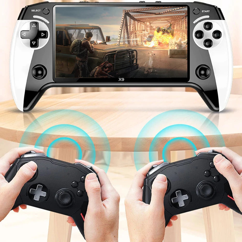 X9 Retro Handheld Video Game Console 1500mAh 5.5-inch IPS Screen Mini Portable Handheld Video Player 1GB-128GB Type-C
