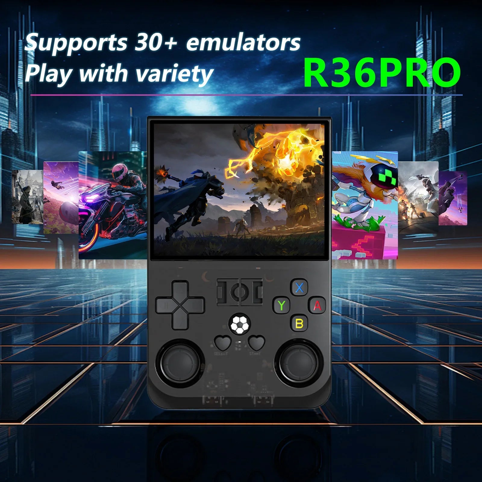 Retro Game R36 Pro – 3.5" HD Display, Open-Source OS, 128GB Preloaded Games, Classic Portable Console