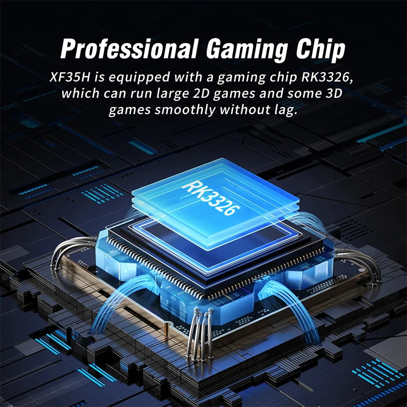 Newest Retro XF35H Handheld Video Game Console Portable 3.5 Inch IPS Screen  Preloaded Games Linux System Pocket Player 128GB