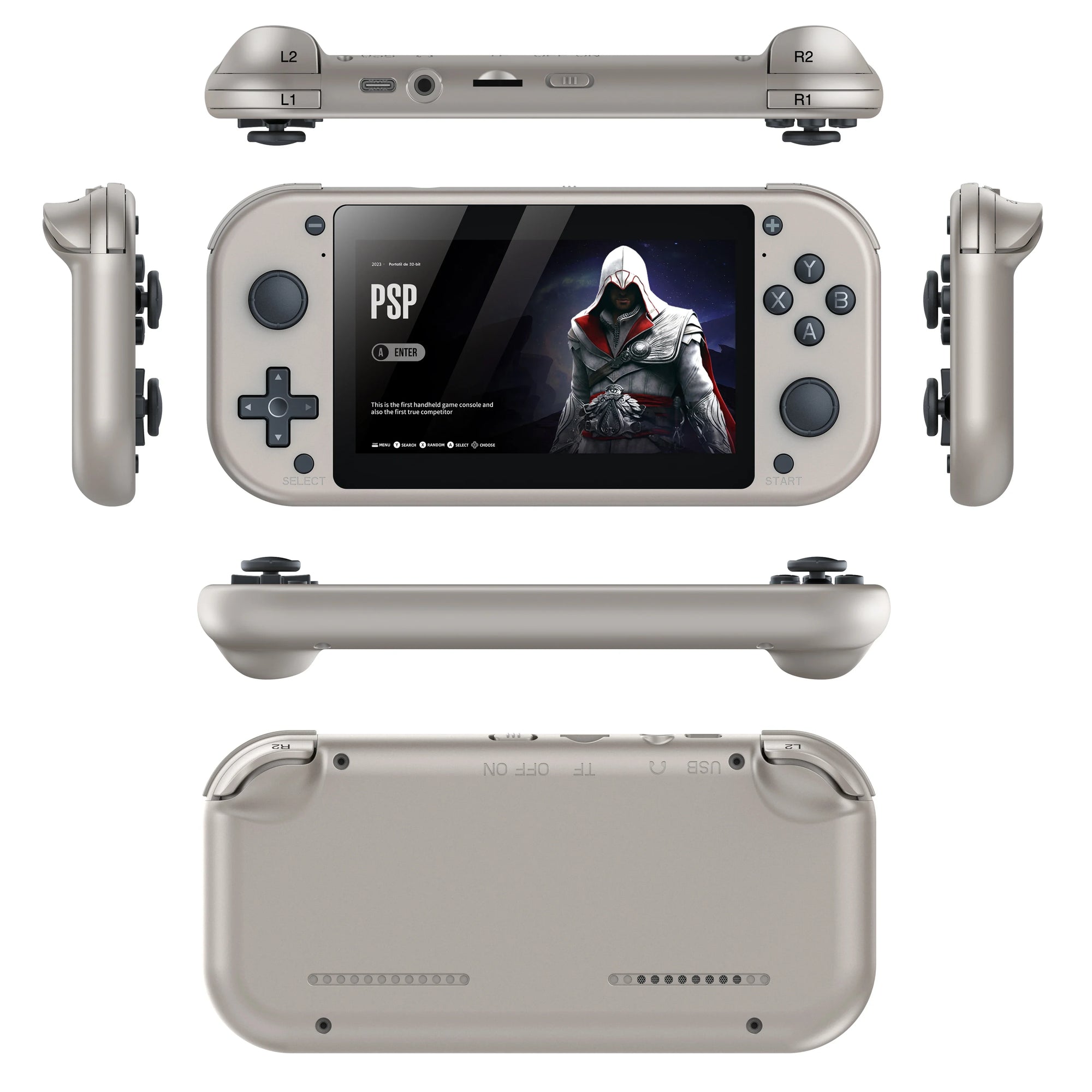 M17 Handheld Video Game Console, Open Source Sistema Linux Pocket Video Player portátil, Retro Gaming Console, 4,3"Tela 64G 128G