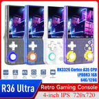 R36 Ultra Retro Handheld Game Console 4.0-inch Open-source Linux System 128/64GB Portable Video Player Handheld Game Console