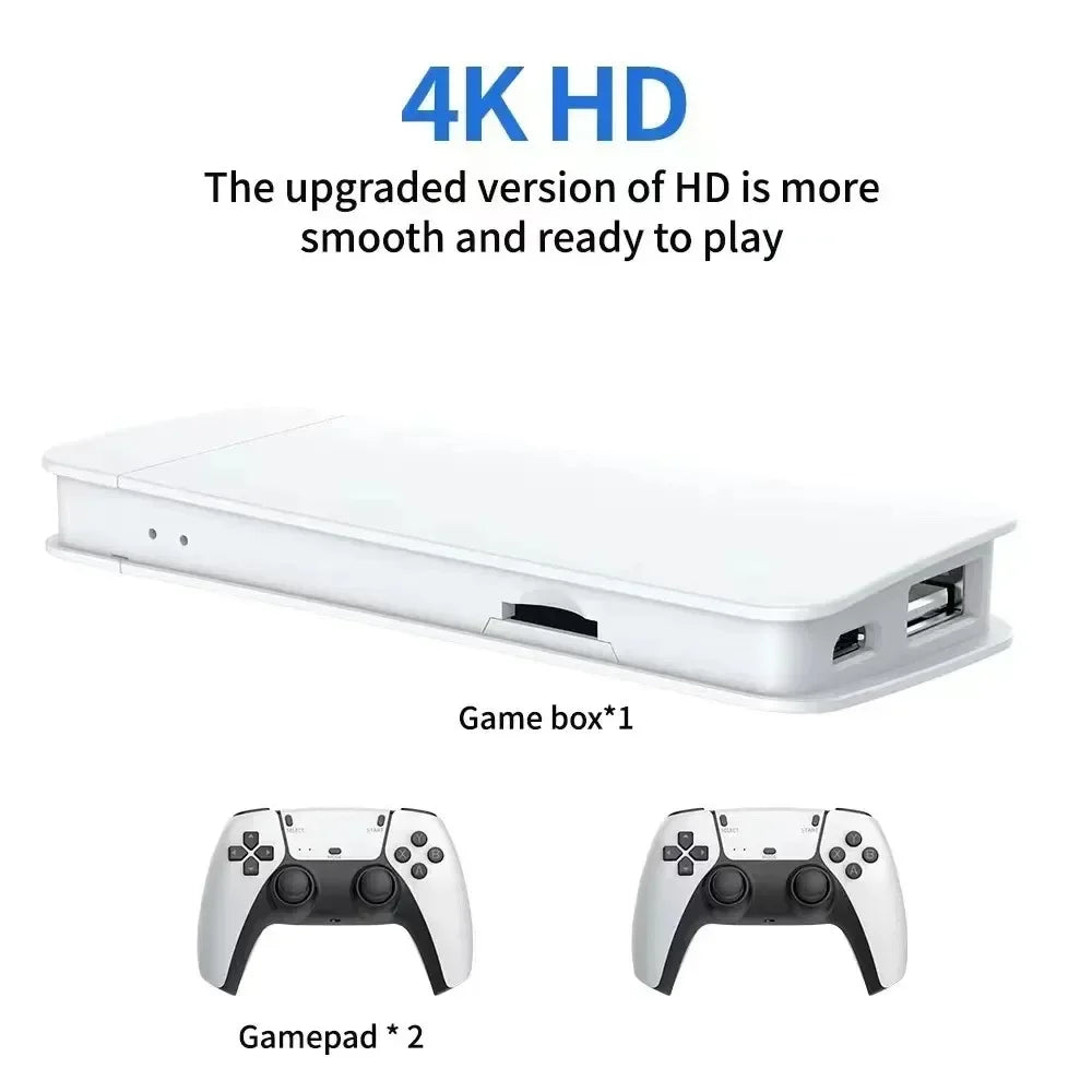 M15 Game Stick TV Video Game Console 64G 128G 50000+ HD Two-player Home Games Child Gift 20+emulator Wireless Gamepad Controller