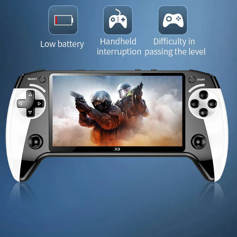 X9 Retro Handheld Video Game Console 1500mAh 5.5-inch IPS Screen Mini Portable Handheld Video Player 1GB-128GB Type-C