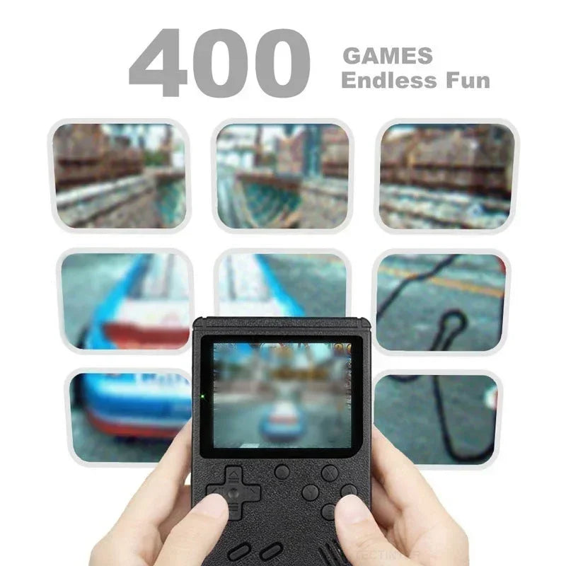Retro Mini Handheld Video Game Console 8-Bit 3 Inch Color LCD Kids Game Player with Built-in 400 Games Portable Entertainment