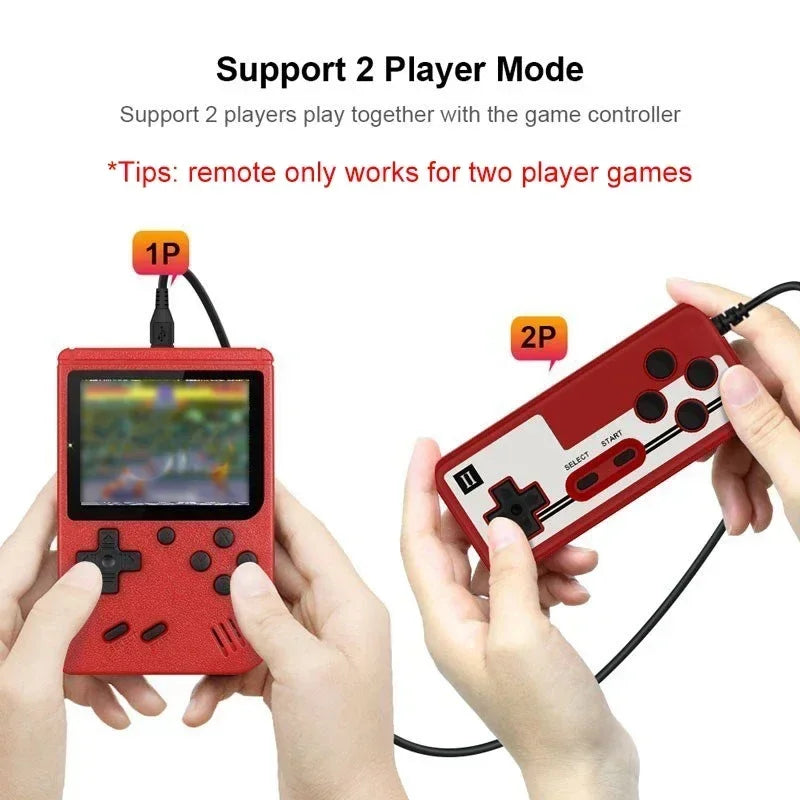 Retro Mini Handheld Video Game Console 8-Bit 3 Inch Color LCD Kids Game Player with Built-in 400 Games Portable Entertainment