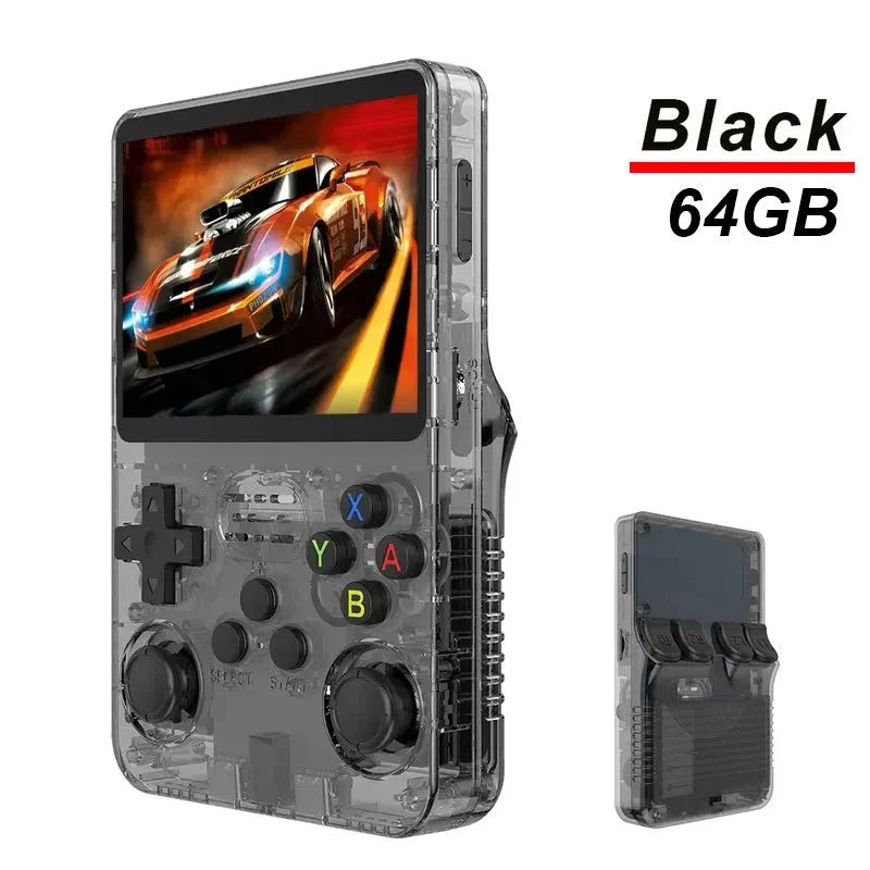 R36S Game Console Linux System 128G Portable Video Consoles 3.5 Inch IPS Screen with Retro Games Pocket Handheld Game Players