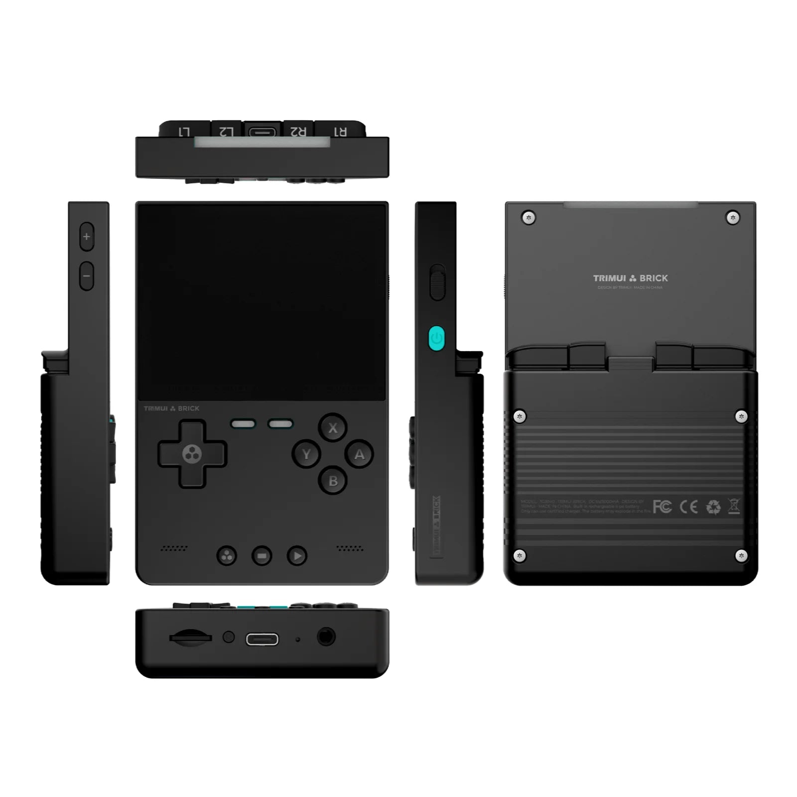 TRIMUI BRICK Handheld Game Console 3.2'' IPS Screen A133P Linux System Trimui UI Metal Back Panel Key LED Lighting Free Keycaps