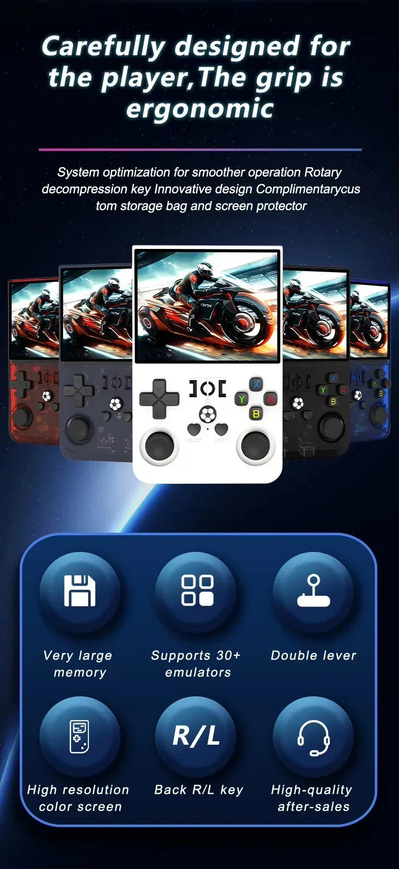 Retro Game R36 Pro – 3.5" HD Display, Open-Source OS, 128GB Preloaded Games, Classic Portable Console