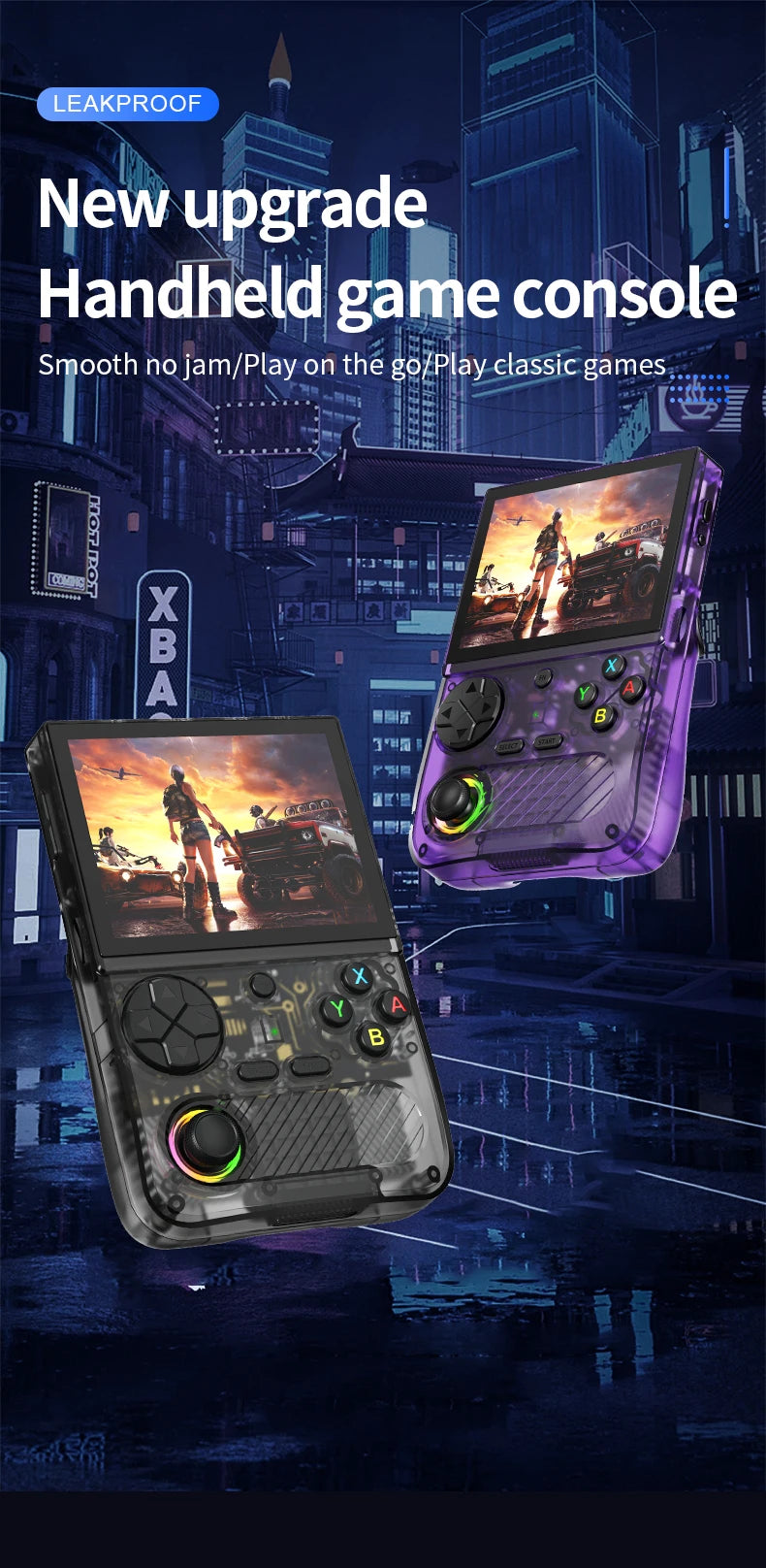 K36S Retro Handheld Game Console 128G Mini Portable 3.5-Inch IPS Screen Video Game Consoles 64G Linux Pocket Game Player Gifts