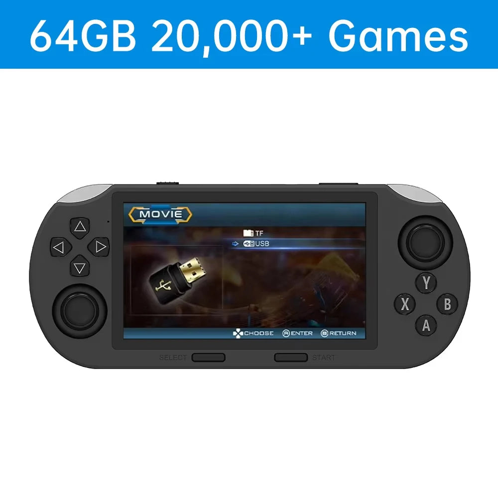 SF3000 Handheld Game Player 4.5 Inch IPS Screen Portable Retro Video Game Console Built-in 20000+ Games for PS1/GBA/SFC