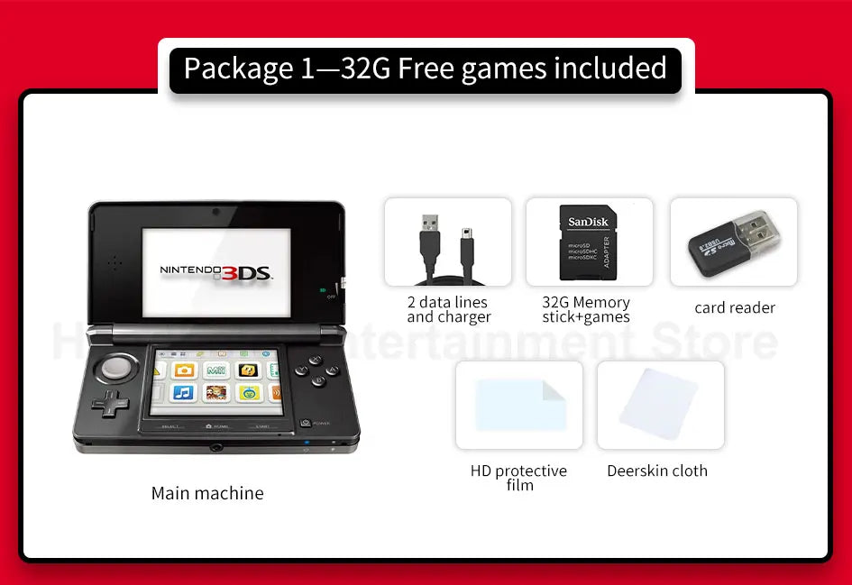 Original 3DS 3DSXL 3DSLL Game Console handheld game Console Free Games for Nintendo 3DS