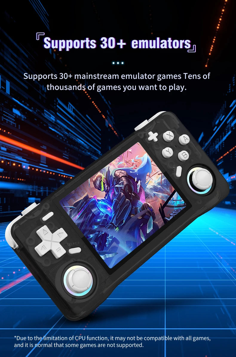 Newest Retro XF35H Handheld Video Game Console Portable 3.5 Inch IPS Screen  Preloaded Games Linux System Pocket Player 128GB