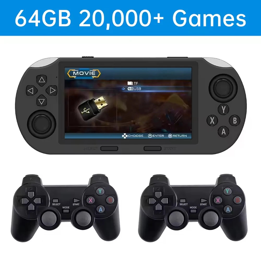 SF3000 Handheld Game Player 4.5 Inch IPS Screen Portable Retro Video Game Console Built-in 20000+ Games for PS1/GBA/SFC